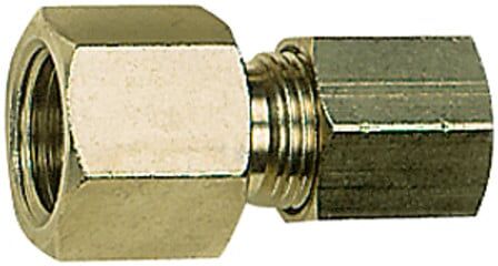 Riegler Raccord manomètre, G 1/8 i., Ø ext. tube 6 mm, MS nickelé (N 61)