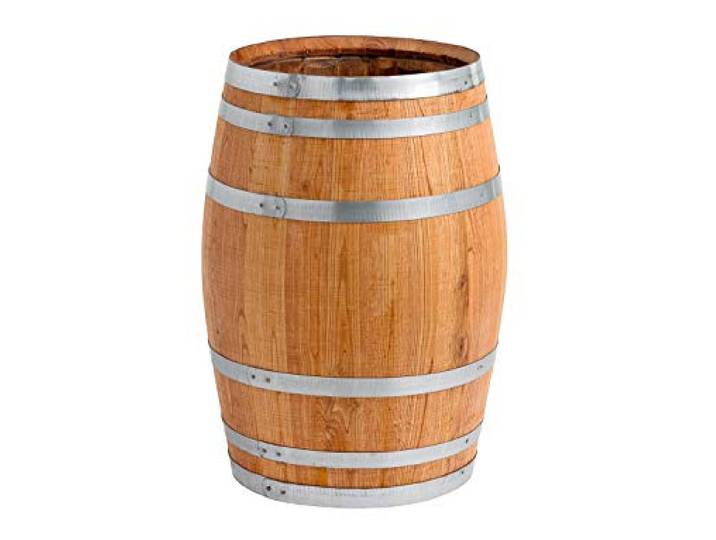 Temesso 100 Liter Holzfass, neues Fass, Weinfass aus Kastanienholz (Fass geölt geöffnet - mit Deckel)