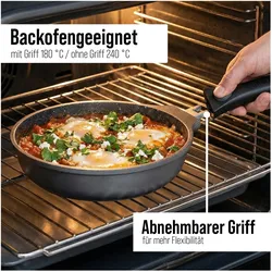 Stoneline Imagination PLUS Pfanne 19940 Braten, Durchmesser 20 cm, geeignet für Rocka-Induktionskoch, Pfanne + Kochtopf, Grau