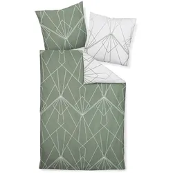 Janine Design Satin-Bettwäsche J.D. 155 x 220 cm Satin Grün