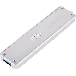Silverstone SST ext. M.2 Gehäuse SST-MS09S (M.2), Festplattengehäuse, Silber