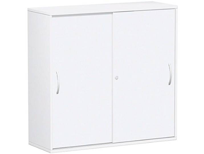 Gera Möbel Schranksystem Flex Schiebetürenschrank, Holzdekor, weiß/weiß, 120 x 42.5 x 118.2 cm