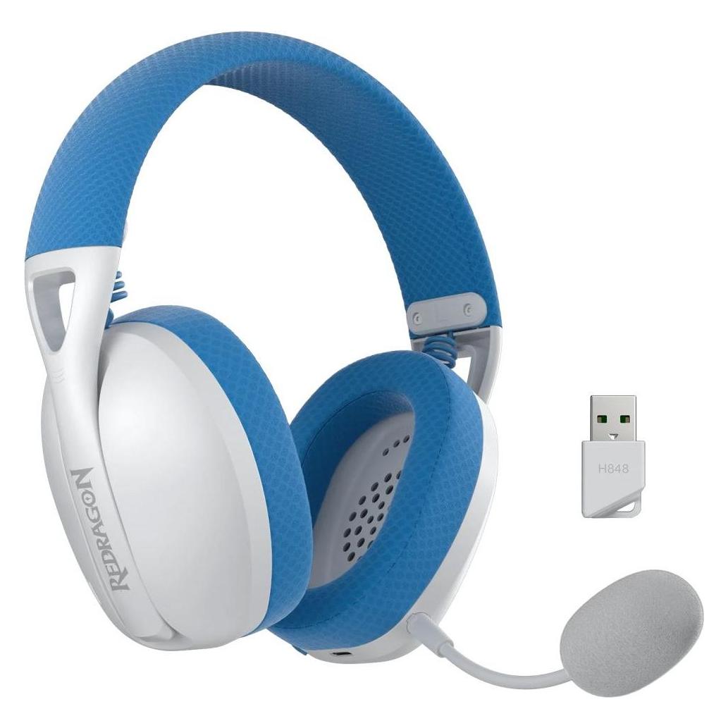 Redragon H848 Wireless Bluetooth Gaming Headset Blau (Kabelgebunden, Kabellos) (H848B)