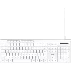 Hama CK-200 USB Tastatur Deutsch, QWERTZ Weiß Multimediatasten 00173053