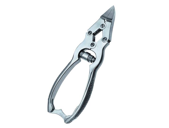 Nagelzange für extrem harte Nägel, mit Etui, Stahl-Grau