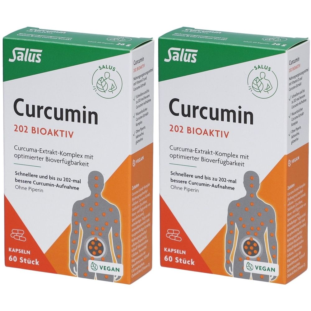 Curcumin 202 Bioaktiv Kapseln Salus 2x 2x60 St