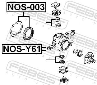 Febest Reparatursatz, Achsschenkel Nos003 Für Nissan