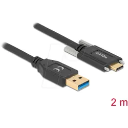 DELOCK 84019 - USB 5 Gb/s Kabel, A Stecker auf C Stecker, Schrauben seitlich, 2