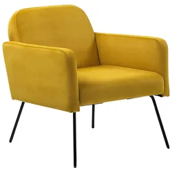 SESSEL Samtstoff Gelb Narken