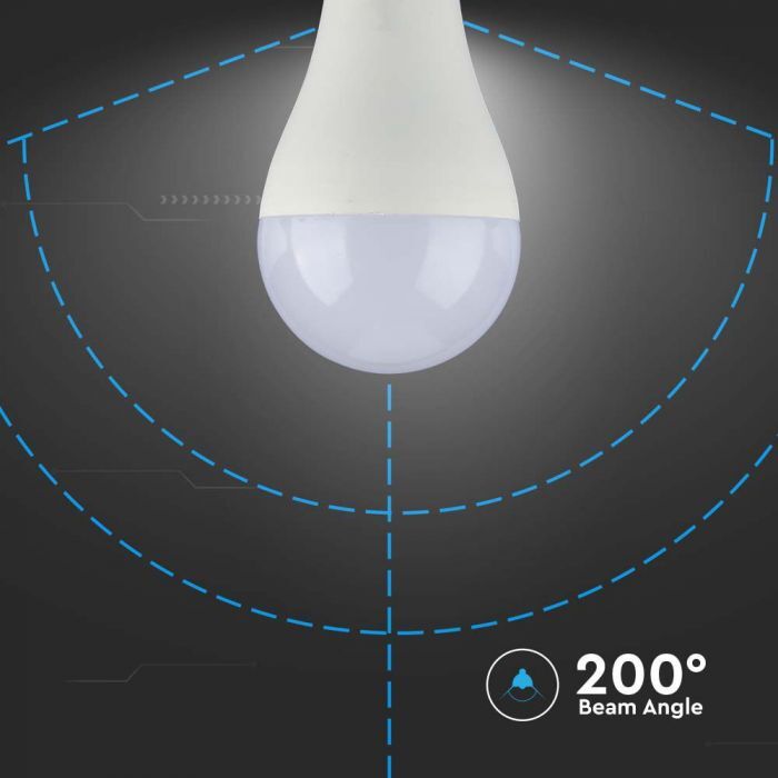 V-Tac Vt-2015-N Lampadina Led E27 15w A65 Luce Bianco Freddo 6400k - Sku 214455