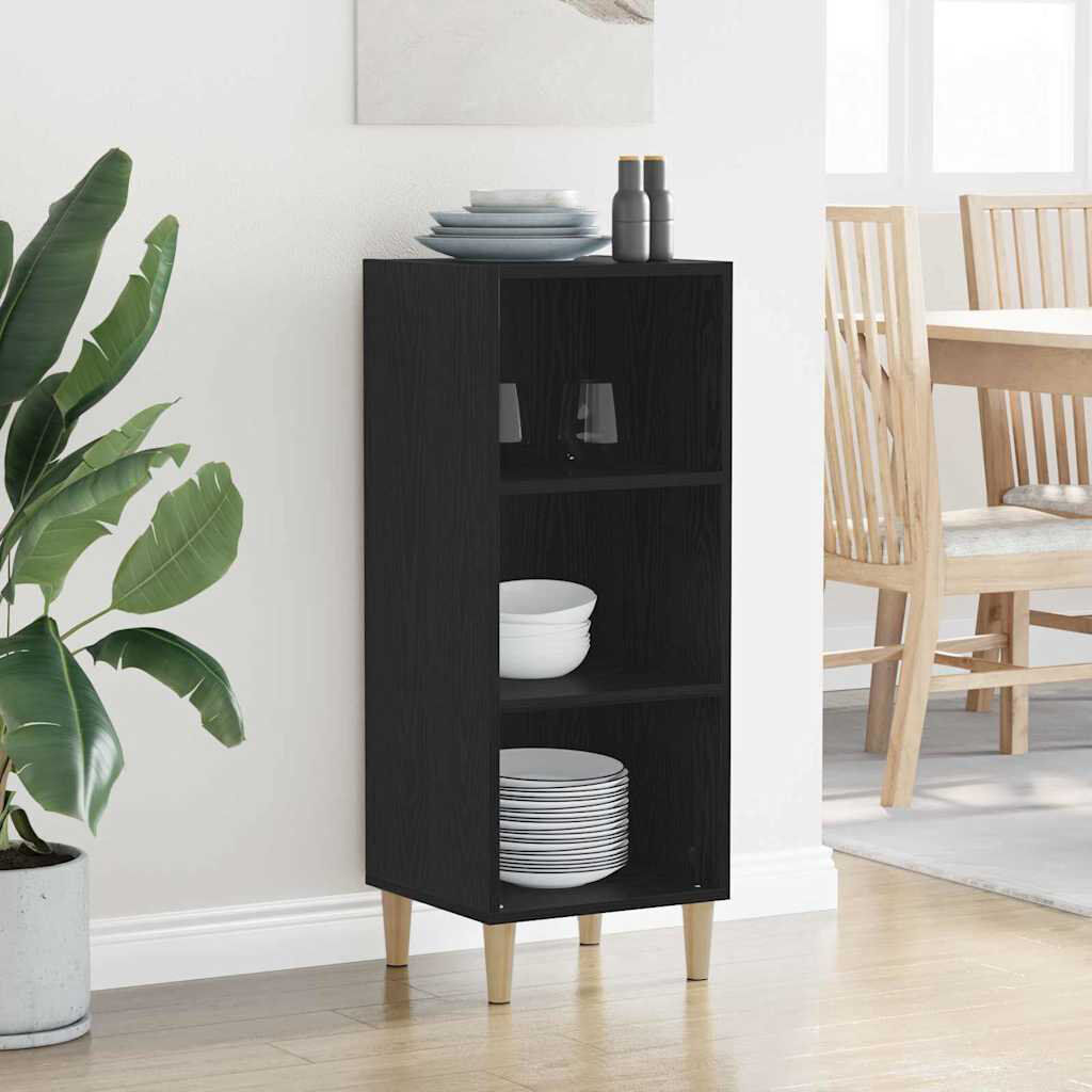 Borough Wharf Accent Cabinet Black Oak 34.5;90cm H X 34.5cm W X 32.5cm D