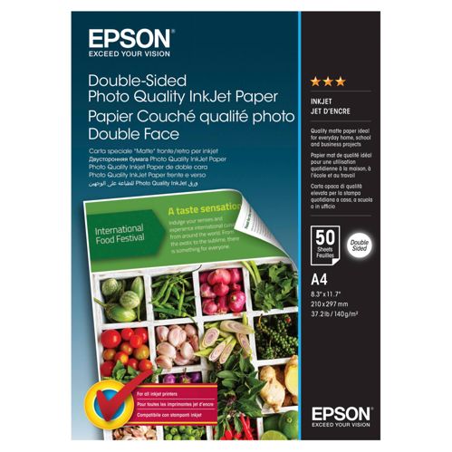Epson Double-Sided Photo Quality Inkjet Paper A 4, 50 Blatt 140 g