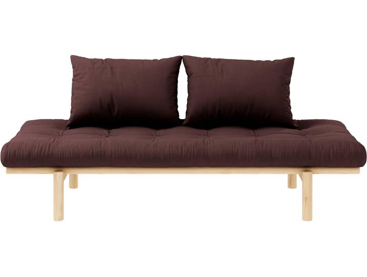 Daybett KARUP DESIGN Pace , braun, B:200cm H:37cm L:200cm, Daybetten, Daybett, aus massiven Kiefernholz, inkl. Futonmatratze