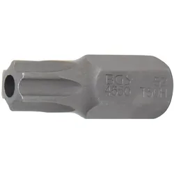 BGS Bit Länge 30 mm Antrieb Außensechskant 10 mm (3/8") T-Profil (für Torx) mit Bohrung T50 - 4650