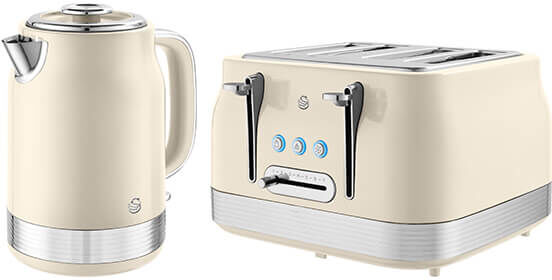 Swan Retro Revive Cream Jug Kettle & 4 Slot Toaster Set