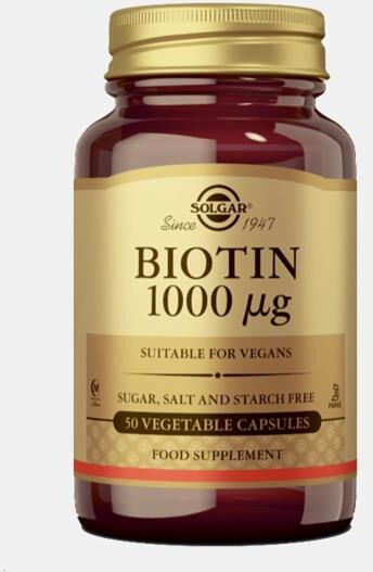 SOLGAR BIOTINA 1000ug 50 CAPSULAS