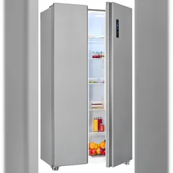 Exquisit Side-by-Side SBS46-040E inoxlook | No Frost | Nutzinhalt: 442 L | Temperaturregelung | Alarm | Schnellgefrierfunktion