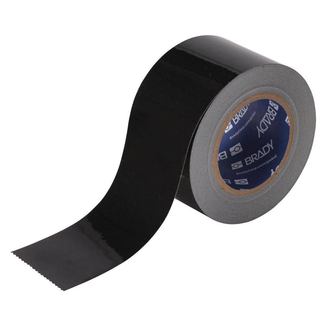 Brady B-514, ToughStripe, Bodenmarkierbänder, Polyester, Schwarz, 76,2mm x 30m (104340)
