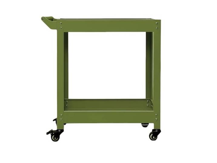 Xumh2024-3 Lagerung Rollbarer Aufbewahrungswagen mit Rädern, Pflanzen- und Snack-Organizer-Regal for Zuhause(Green)