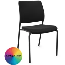 Dauphin Trend Office to-sync meet - stapelbarer Besucherstuhl mit...