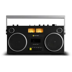 WeAreRewind Curtis Tragbarer Kassettenspieler mit Bluetooth schwarz