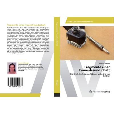 Fragmente einer Frauenfreundschaft, Taschenbuch von Johanna Manges, AV Akademikerverlag, 978-3-639-45223-5