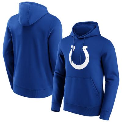 Kapuzenpullover FANATICS "Fanatics Hoodie Indianapolis Colts Primary Logo Graphic", Damen, Gr. M, blau, 80% Baumwolle, 20% Polyester, Pullover Kapuzenpullover