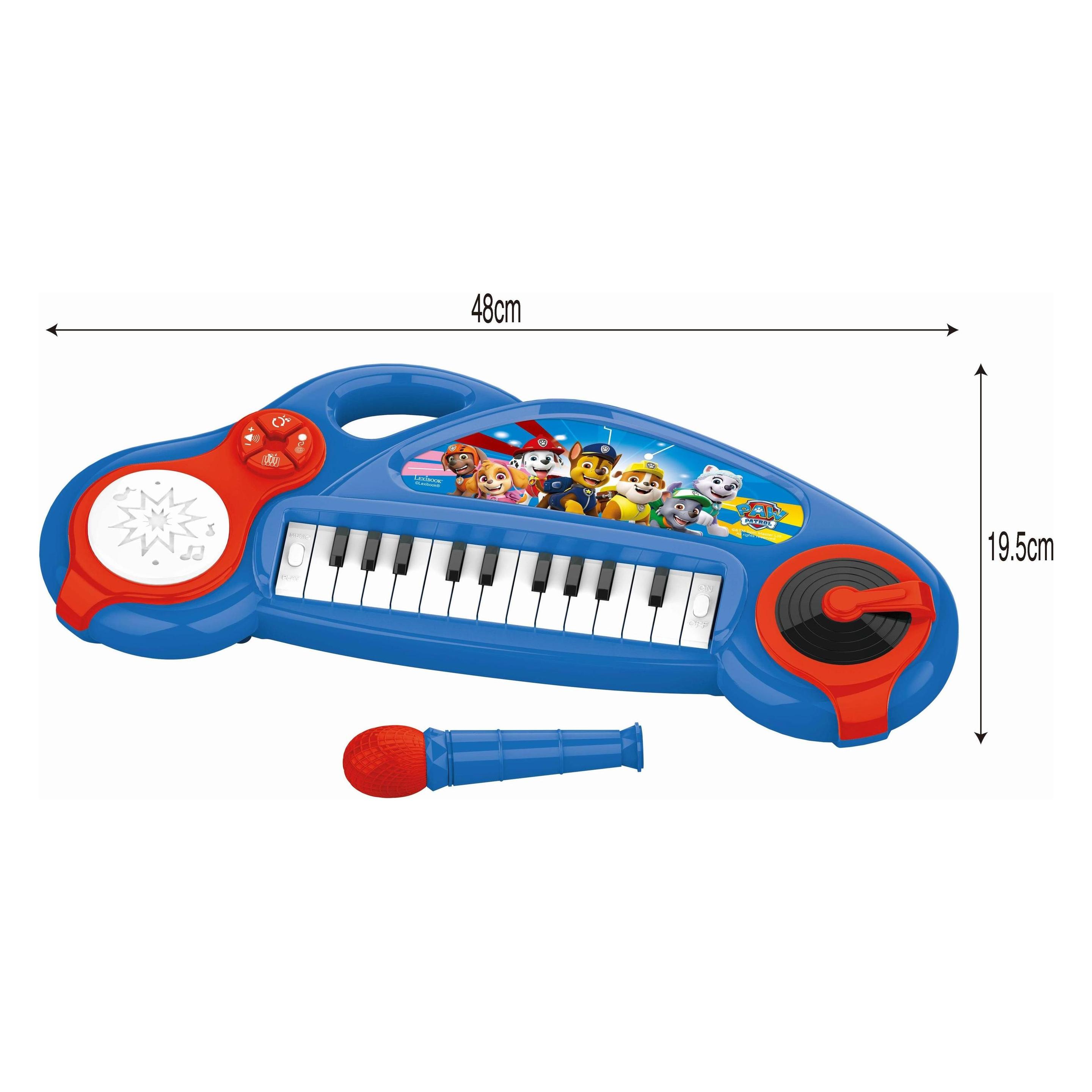 Lexibook Paw Patrol Elektronisches Keyboard mit Lichteffekten (Multilingual) (K704PA)
