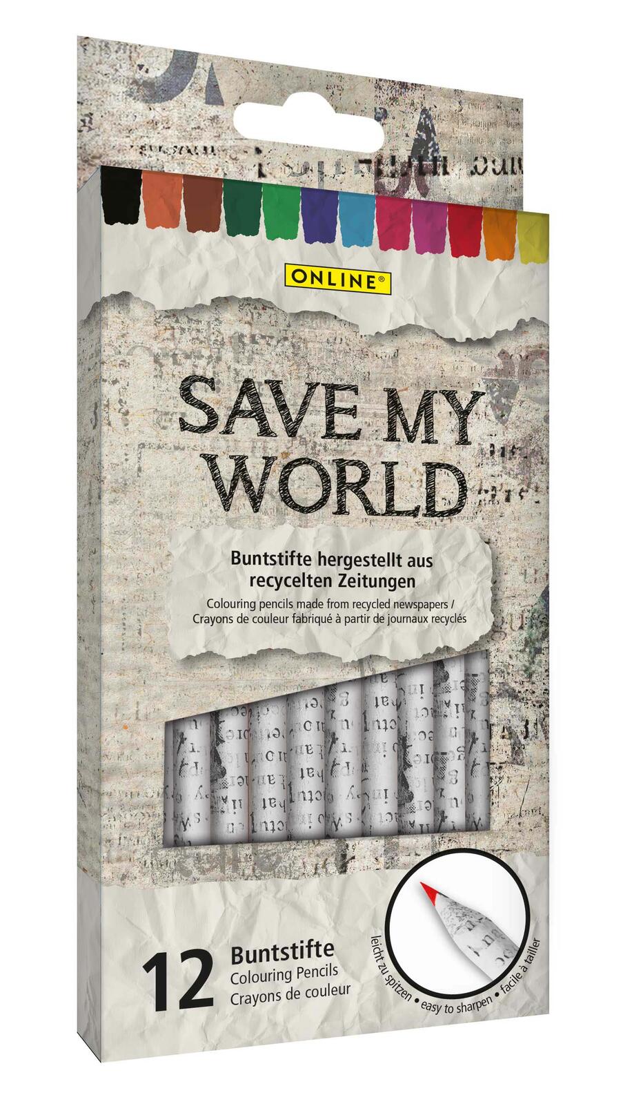 ONLINE® Buntstifte Save My World Mehrfarbig 07920