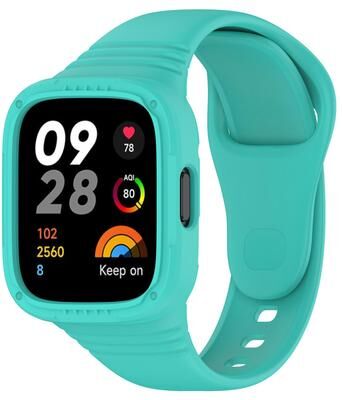 Everyday Crate For Xiaomi Redmi Watch 3 Silicone Watch Strap Adjustable Replacement Watch Band teal