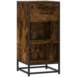 vidaXL Sideboard Räuchereiche 35,5x35x76 cm Holzwerkstoff und Metall
