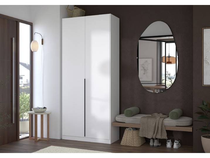 Garderobenschrank Avena 91cm Weiß/Alpinweiß