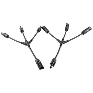 Offgridtec Solarstecker 8-01-010338, MC4 3-fach-Verteiler, für 4 - 6mm² Solarkabel, bis 1000V, IP67 wasserdicht, 1 Paar