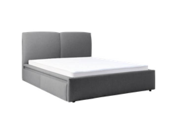 Lit avec tiroir de rangement tissu Perline