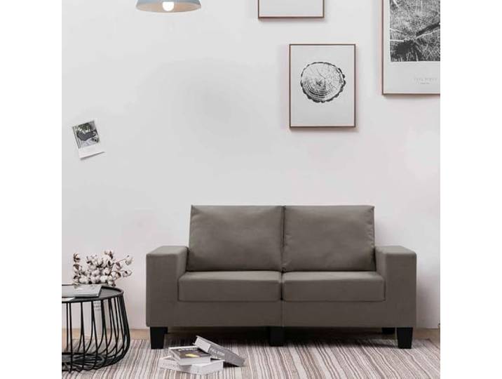 YUTAASU Sofa Taupe 2-Sitzer Stoff Modernes Design, Flache Armlehnen, Robust, Atmungsaktiv, Montage erforderlich