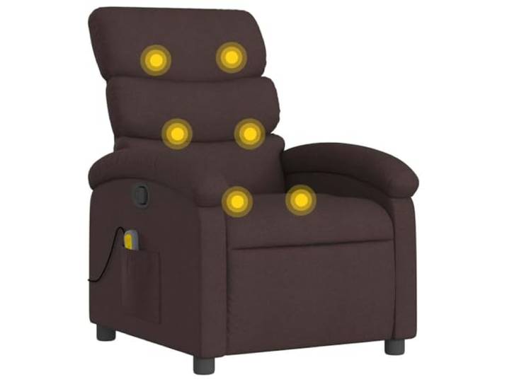 vidaXL Massagesessel Dunkelbraun Stoff