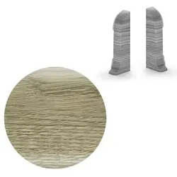 Endstück für Sockelleiste Naturel Wüsteneiche, PVC Länge 0,5 cm, Kantenhöhe 56 mm, NATNGTKB3