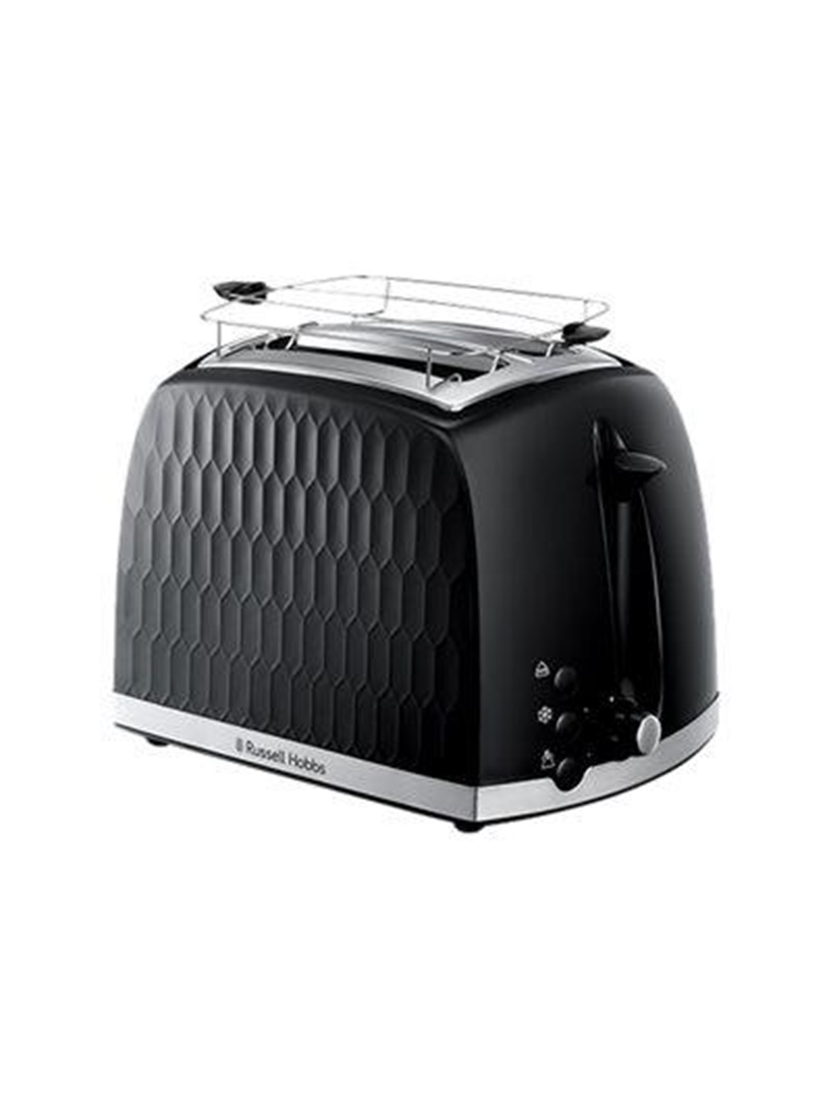 Russell Hobbs Toaster Honeycomb Black 2 Slice