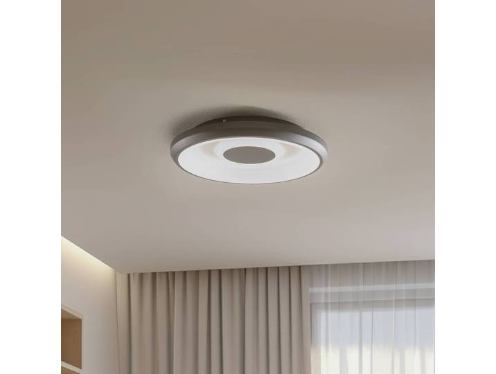Smart Home Deckenleuchte Lynden Lindby, dimmbar, schwarz, für Wohn- / Esszimmer, Kunststoff