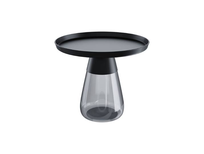 Design Beistelltisch „Drop“ in verschiedenen Varianten Schwarz Ø 60 x 52 cm Akante Design