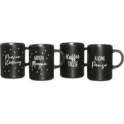 Ritzenhoff & Breker, Tasse, Kaffeebecher 390ml Svart sort. (390 ml, 4x)