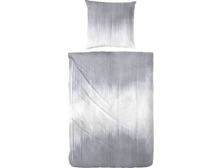 Bettwäsche PRIMERA Mako-Satin-Bettwäsche Ebbe & Flut , grau (weiß, grau), B/L: 135cm x 200cm, 1 Stk., 1 Stk., Mako-Satin, B/L: 80cm x 80cm, 2 Stk., Mako-Satin, Obermaterial: 100% Baumwolle, Bettwäsche, Bettwäsche, mit einem zartblauen Muster