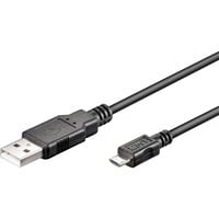 USB 2.0 Kabel, USB-A Stecker > Micro-USB Stecker schwarz, 5 Meter