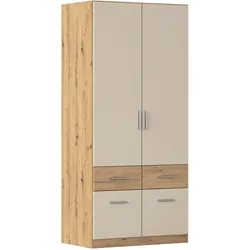 Drehtürenschrank Celle-Super Champagner/Eiche Artisan