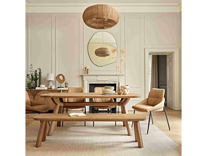 Banc de table en bois de chêne 220 cm KYOTO