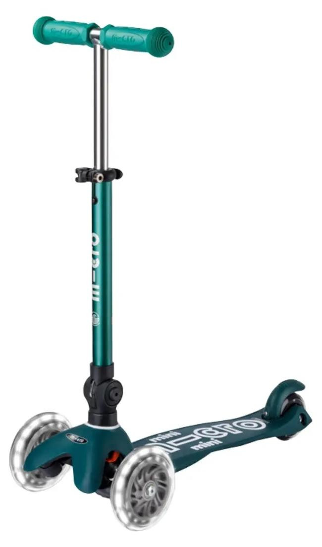 Micro Mobility Mini Micro Deluxe inklapbare driewieler scooter met LED-verlichting voor kinderen, maximaal 50 kg