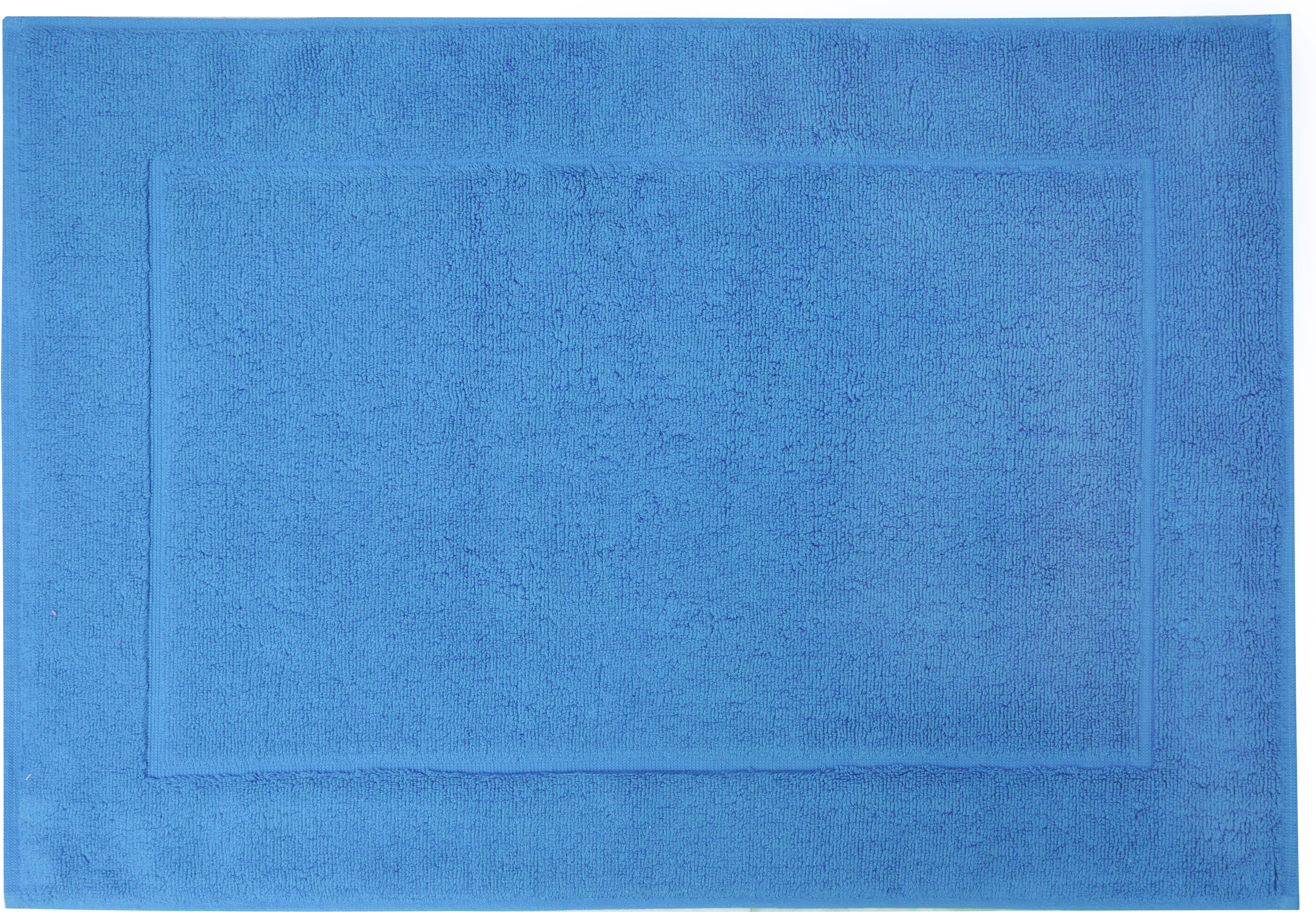 Badematte FRAMSOHN FROTTIER "Essential", blau (azur), H:11mm, Baumwolle, Badematten, Badematte, Baumwolle, Badvorleger, dicht gewebt, Hotelmatte, Zwirnfottier azur rechteckig (50cm x 70cm )