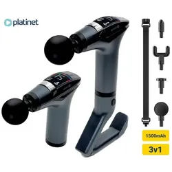 Platinet, Massagepistole, Massage Gun Pro 1500mAh Silber (4 Stufen)