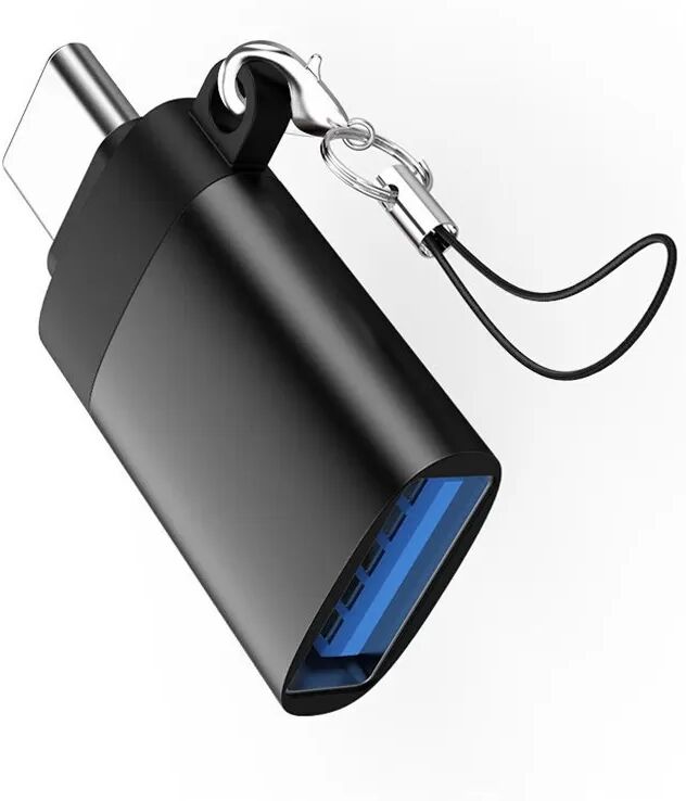 INF Adaptateur USB Type-C avec dragonne (pack de 2) Le noir