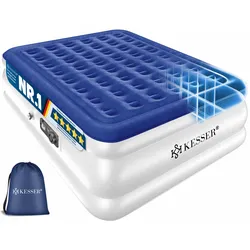 KESSER® Aufblasbare Matratze Luftbett mit eingebauter elektrischer Pumpe integrierte erhöhte aufblasbare Matratze für Übernachtungsgäste mit Aufbewahrungstasche